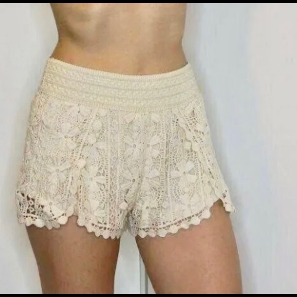 3 for $18 Crochet shorts with elastic waist size large